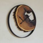 خرید ساعت دیواری چوبی ۶۰ سانت روستیک کد 60c-05 از چوب توت با موتور آرام‌گرد