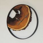 خرید ساعت دیواری چوبی ۶۰ سانت روستیک کد 60c-04 از چوب توت با موتور بی‌صدا